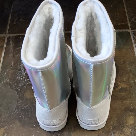 Silver Ugg Short Boots - Picture 2 of 4